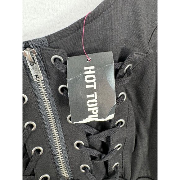 Tripp NYC Black Double Corset Front Hi-Low Hem Dress goth black sz M - Picture 3 of 13